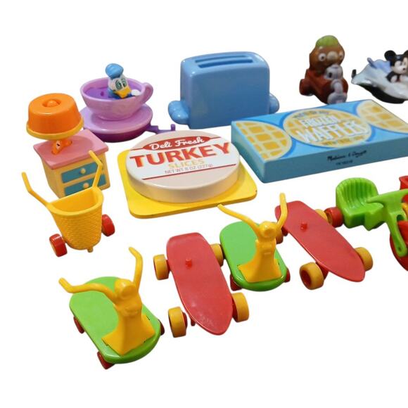 Vintage Lot of 20 Random Toys Plastic Wood McDonald's Melissa & Doug Disney - Picture 2 of 6